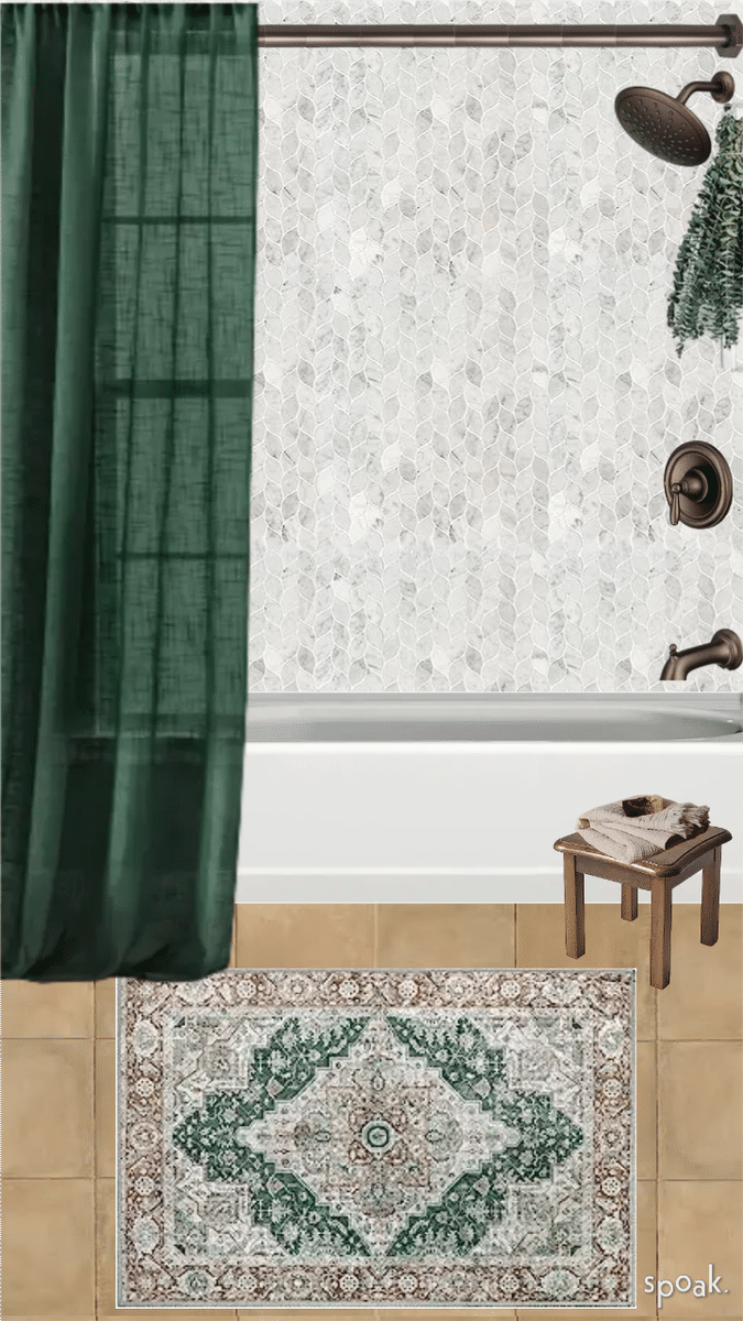 Bath 1 - Shower View designed by Melissa Balcer