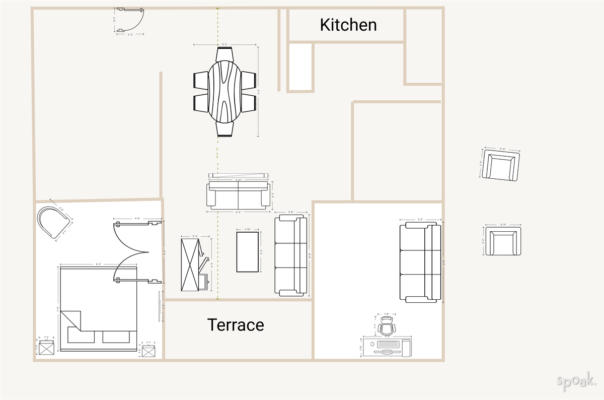 Apartment Plan designed by Micaela Montalbetti