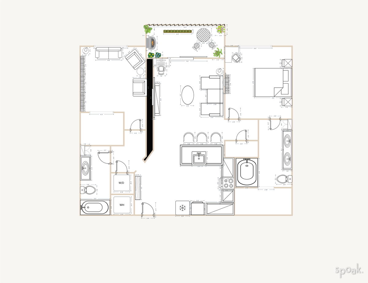 Kitchen Plan designed by Kiera Spann