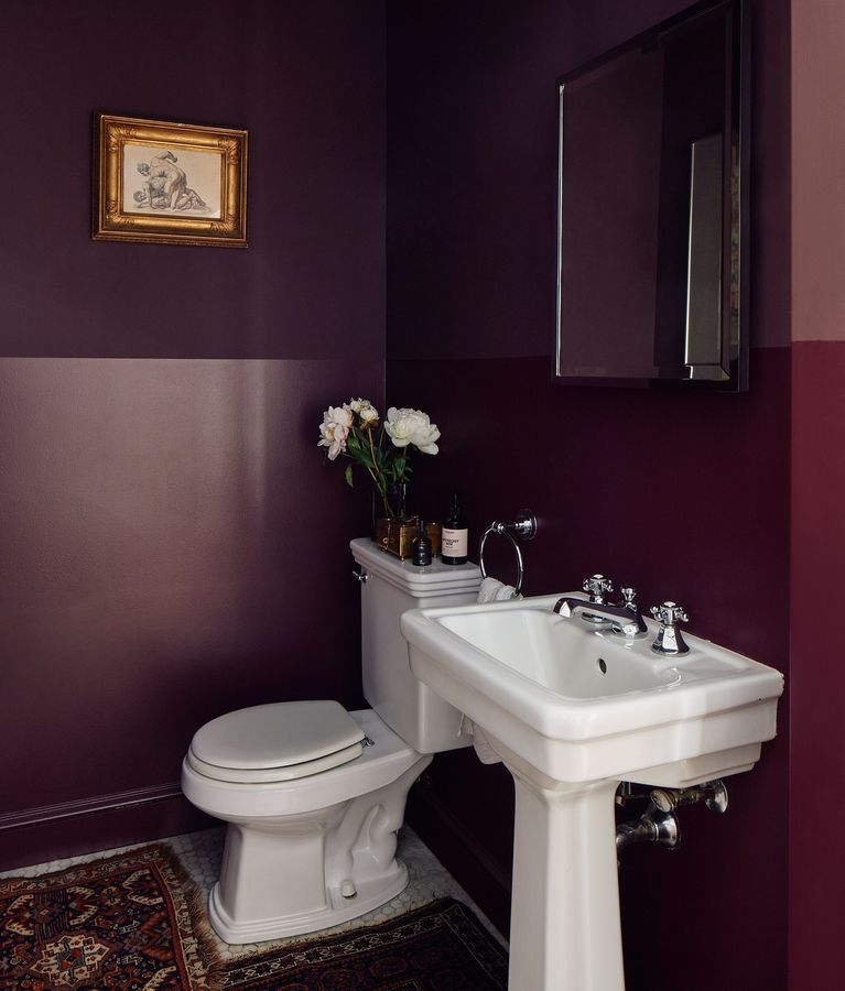 Purple Bathroom designed by Colette Peters
