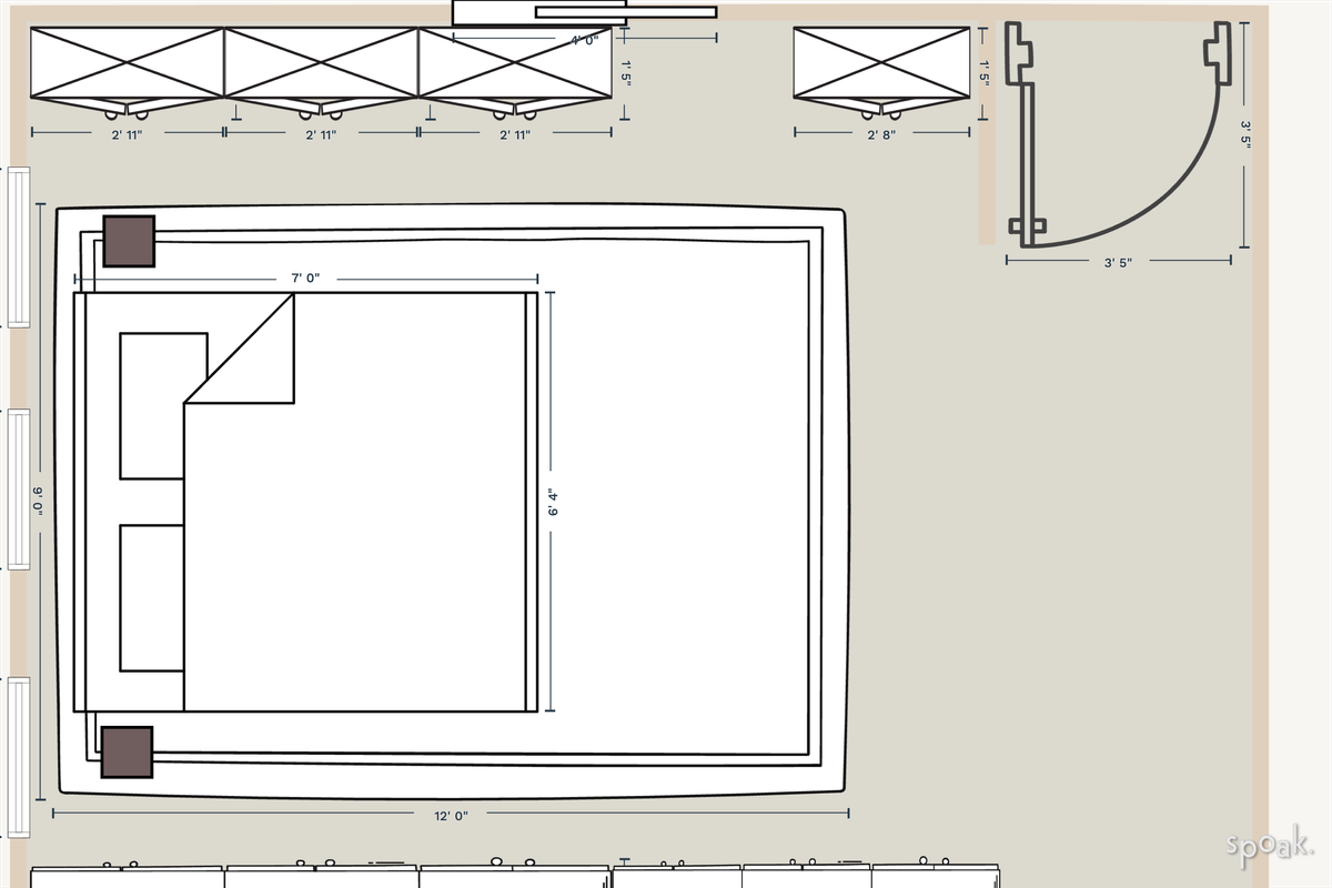 Bedroom Floor Plan designed by Gavin Runzel