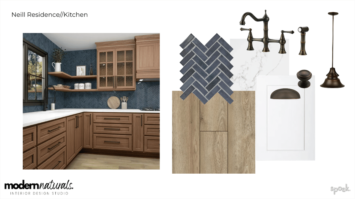 Kitchen Mood Board designed by Modern Naturals Design Studio