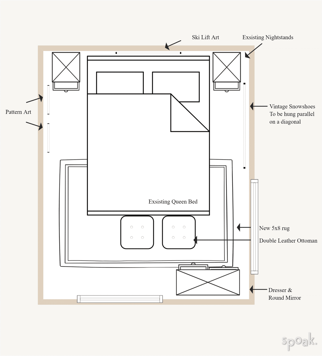 Bedroom Plan designed by Nikki Rajnovich