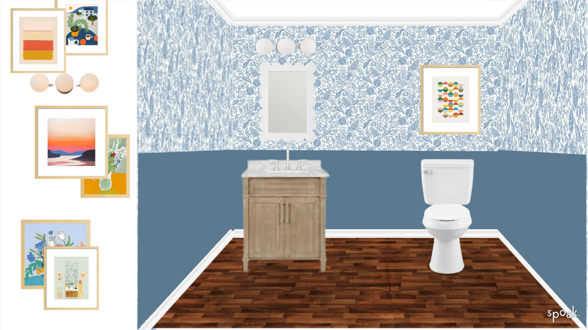 Half Bathroom (copy) designed by Lauren Mink