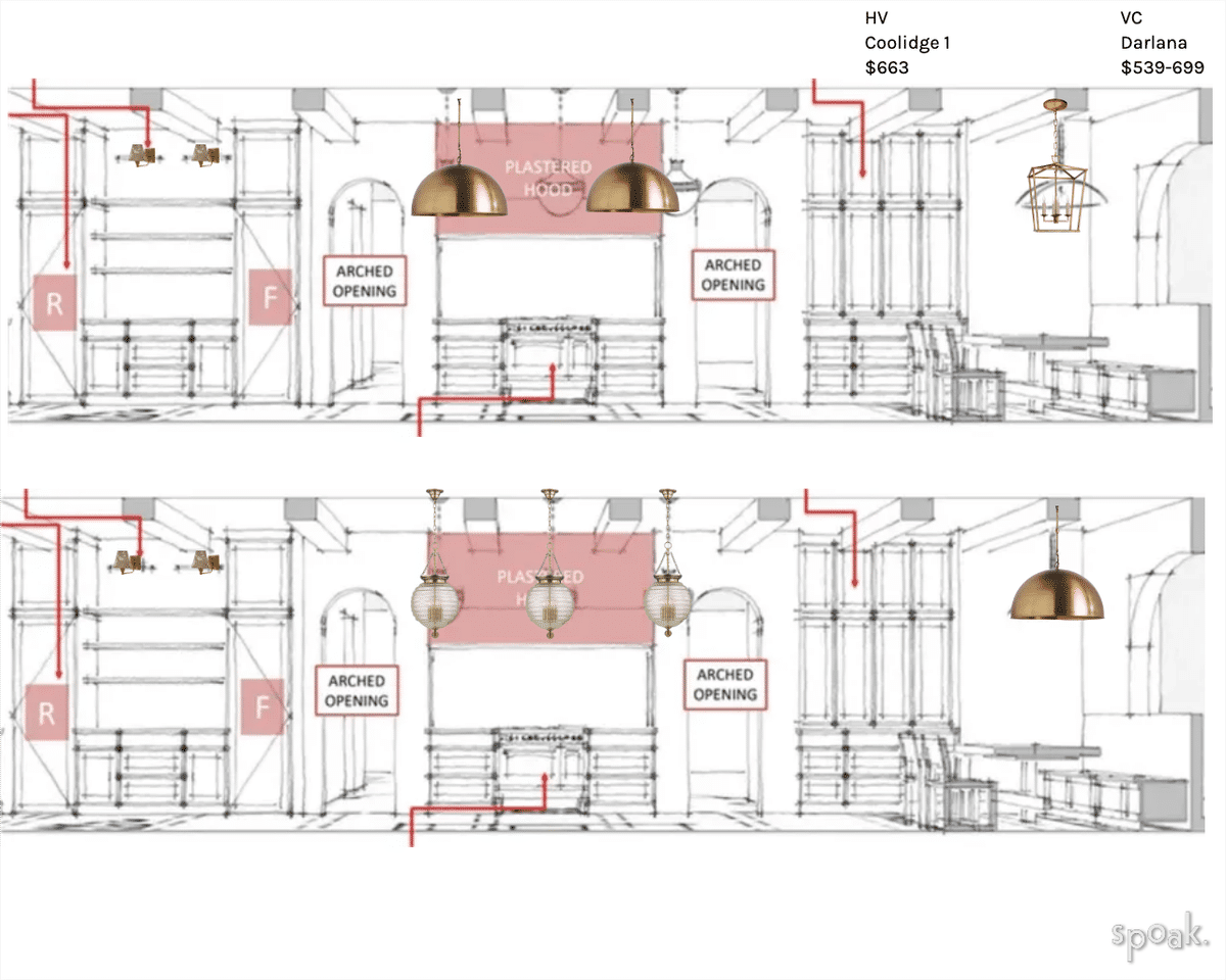 Lighting in Kitchen Options (copy) designed by Brittany Bresnahan