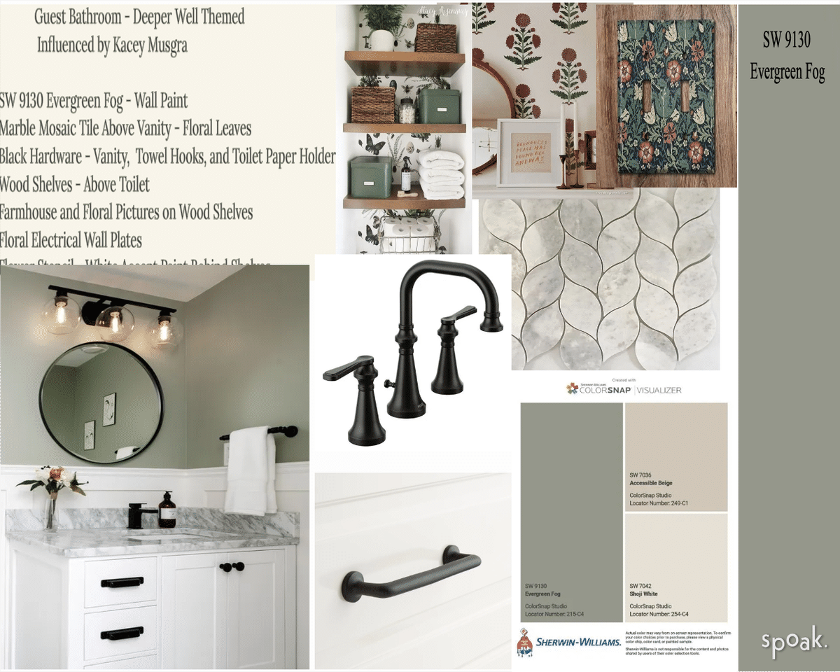 Bathroom Mood Board designed by Eva Fowler