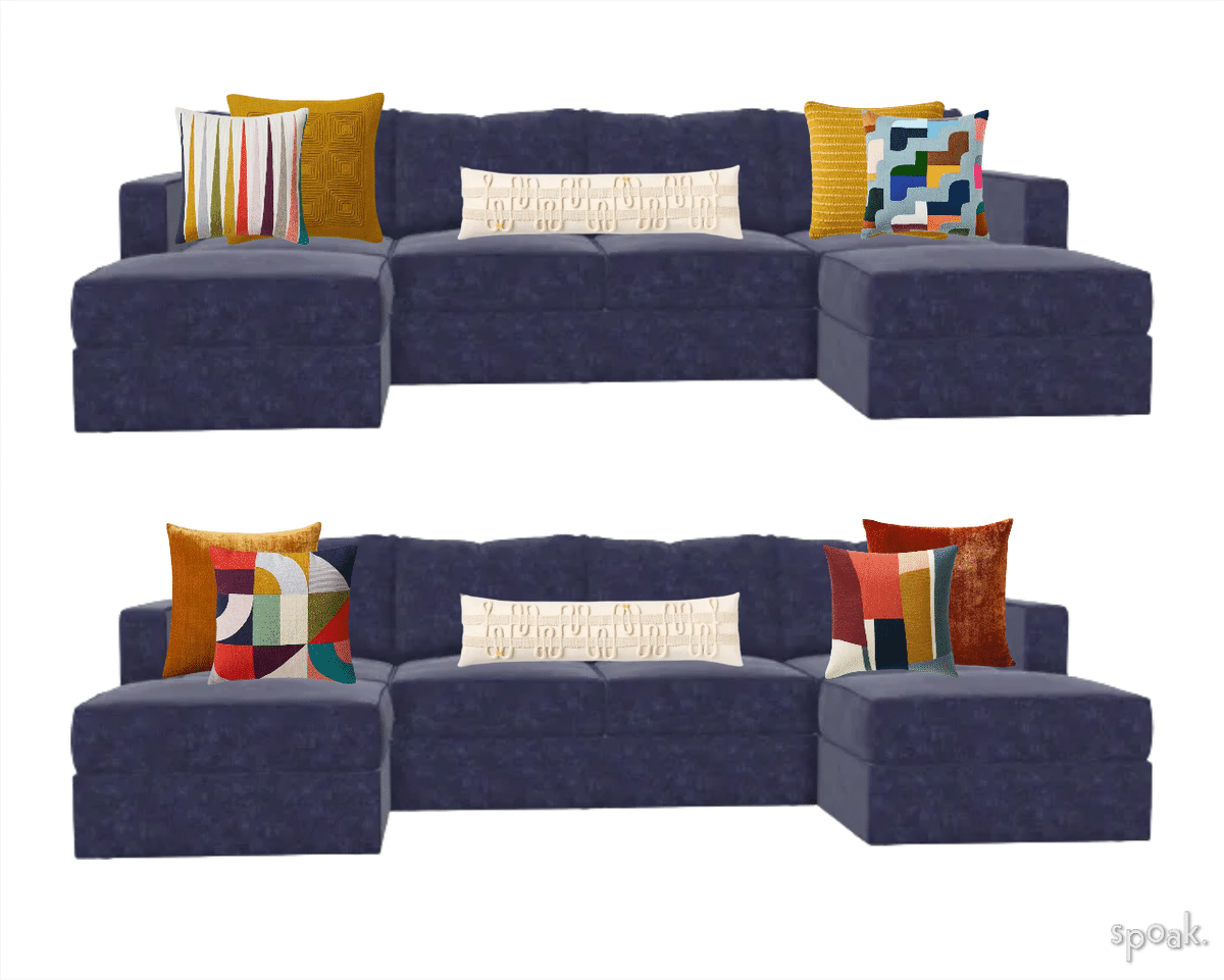 Couch Pillow Combos designed by Rachel Pecoy