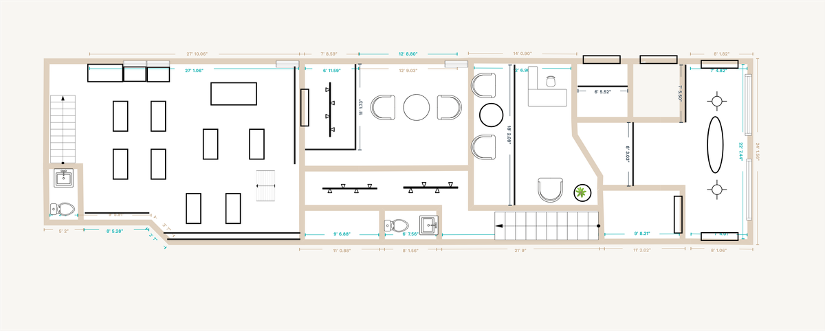 Bedroom + Bathroom Plan designed by Eileen Nunez