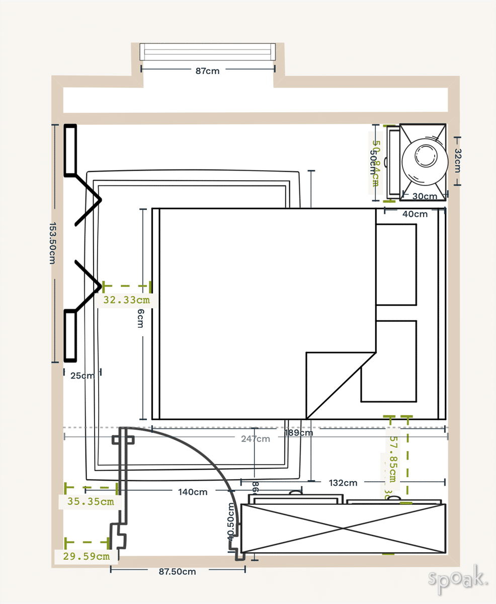 Guest Bedroom Floor Plan designed by scarlett holman