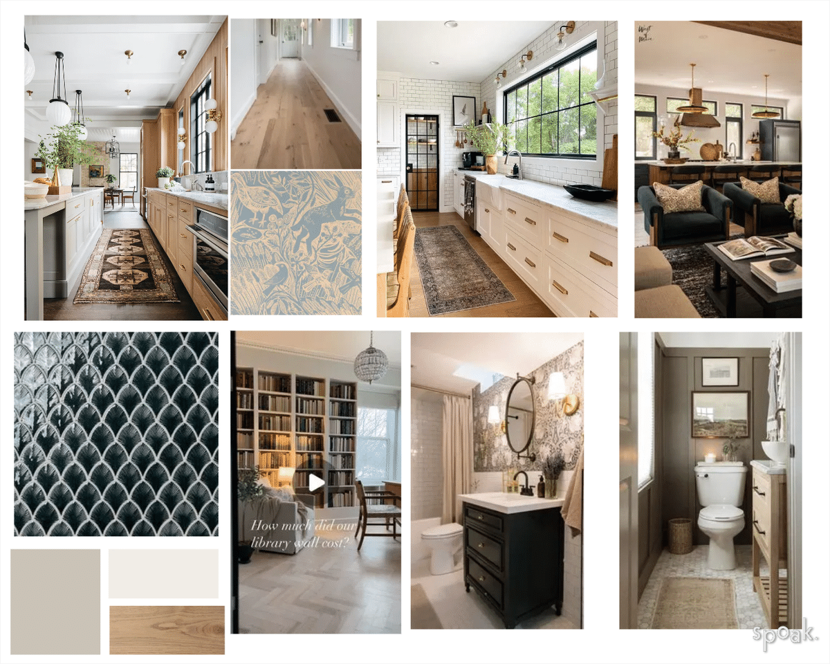 Downstairs Moodboard designed by Jennifer Richardson