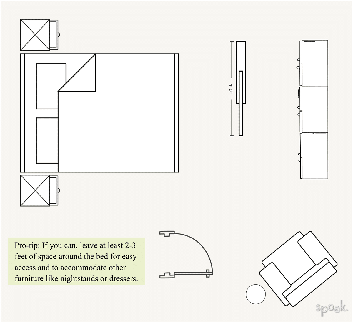 Primary Bedroom Floor Plan designed by Brooke Gubrud