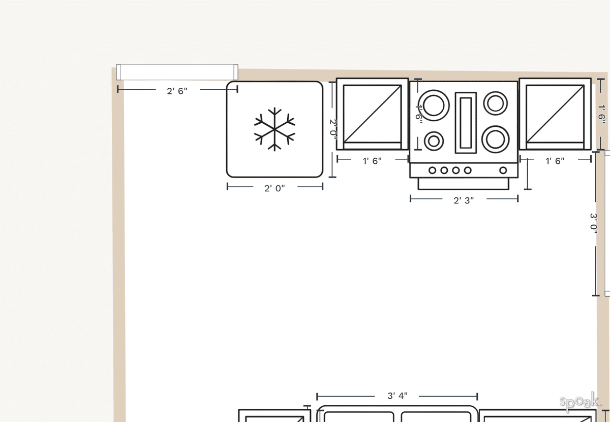 Kitchen Layout designed by Stephanie Tate