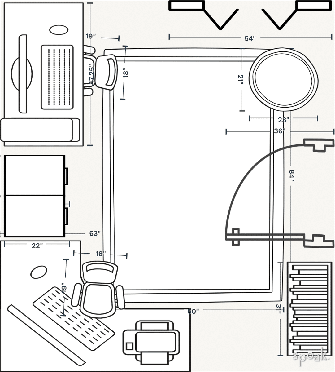 Office Layout designed by Darian Armstrong