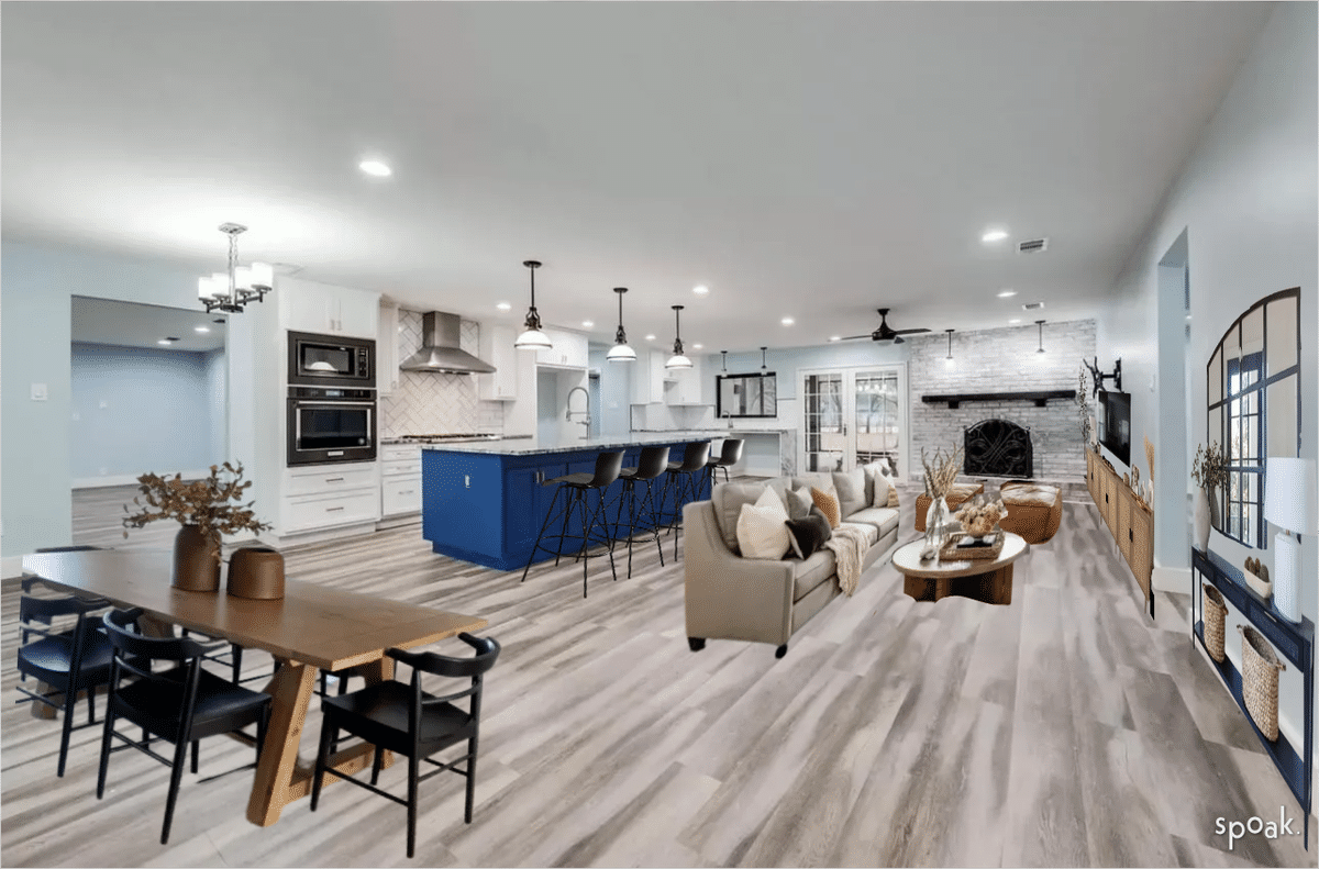 Kitchen + Living Room designed by Hannah Anderson