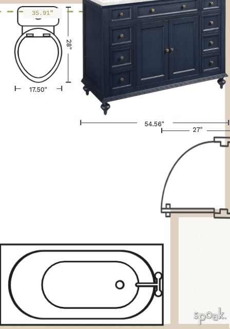 Bathroom Plan designed by Lyndsay Sheets