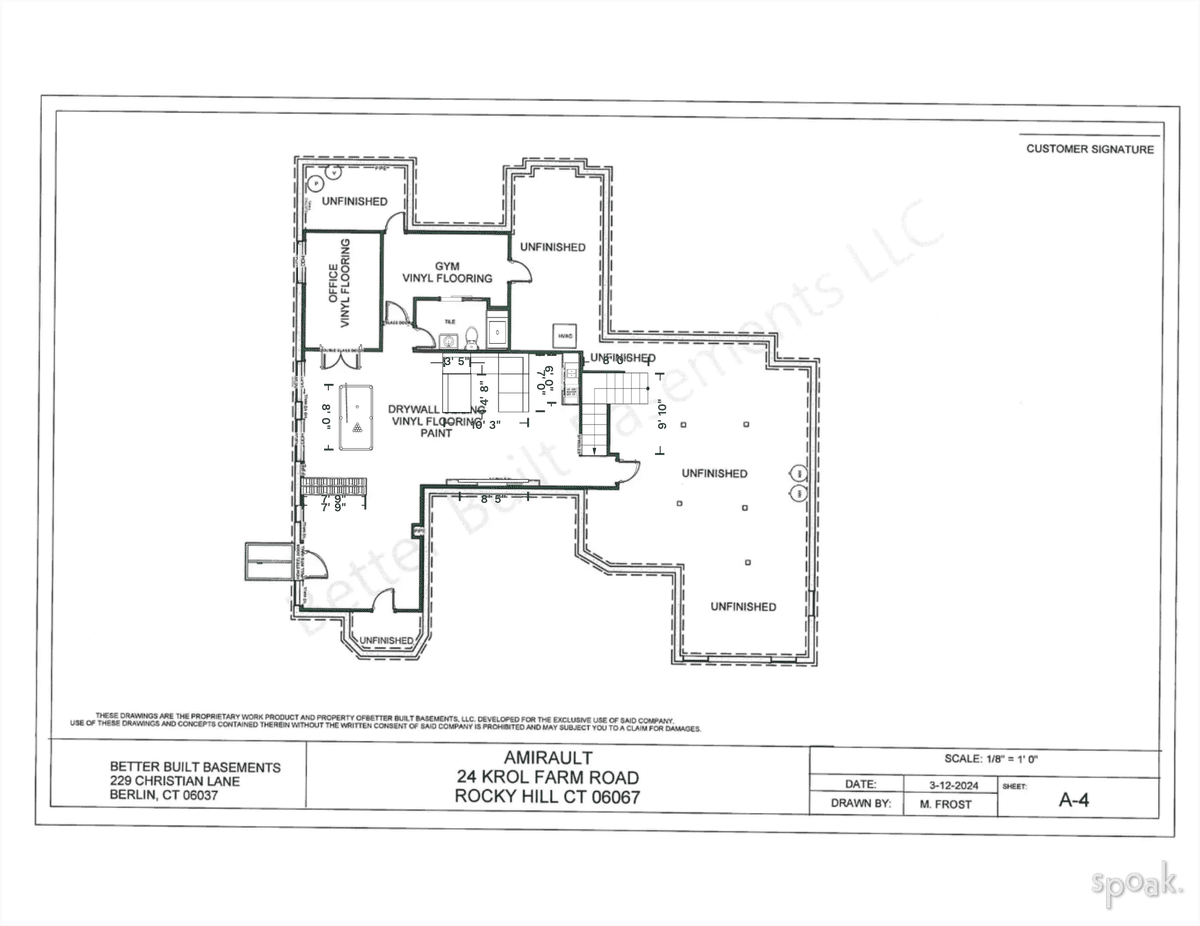 Basement Layout designed by Lynelle Amirault