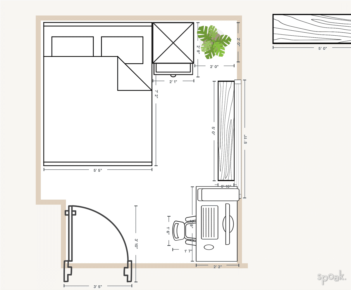 Bedroom Plan designed by Kimber Kay