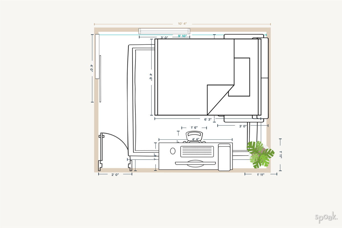 Bedroom Floor Plan designed by Deandra Cadet