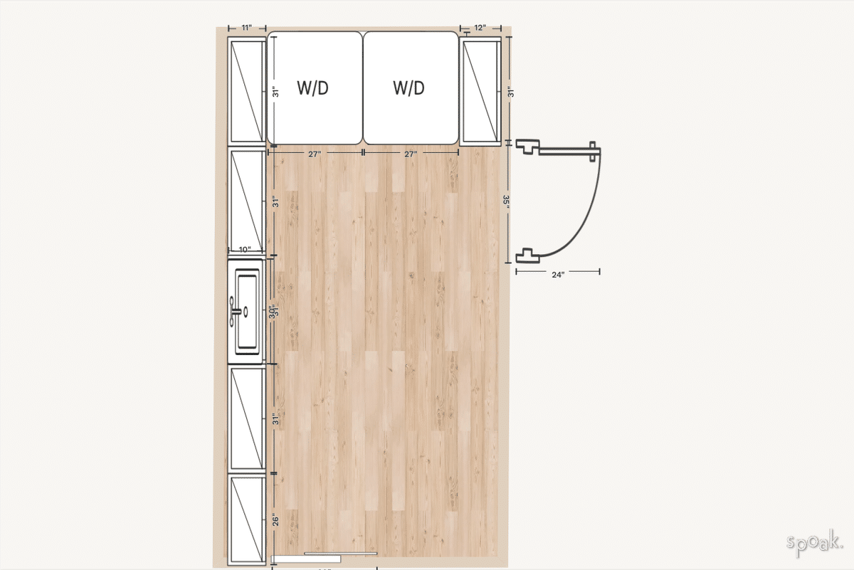 Laundry Room Layout designed by Laura Saul