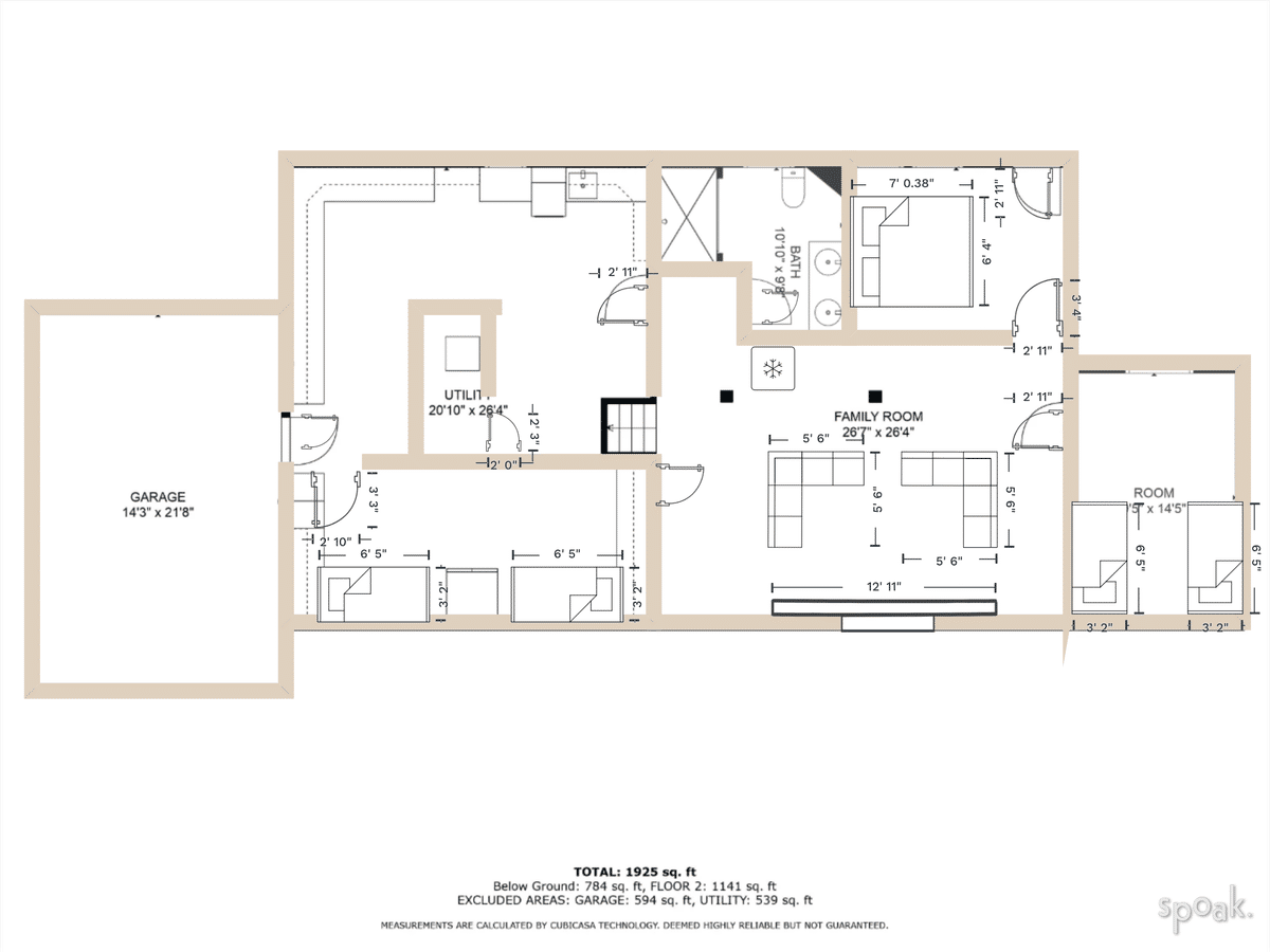 Basement Layout designed by Kate Bliss