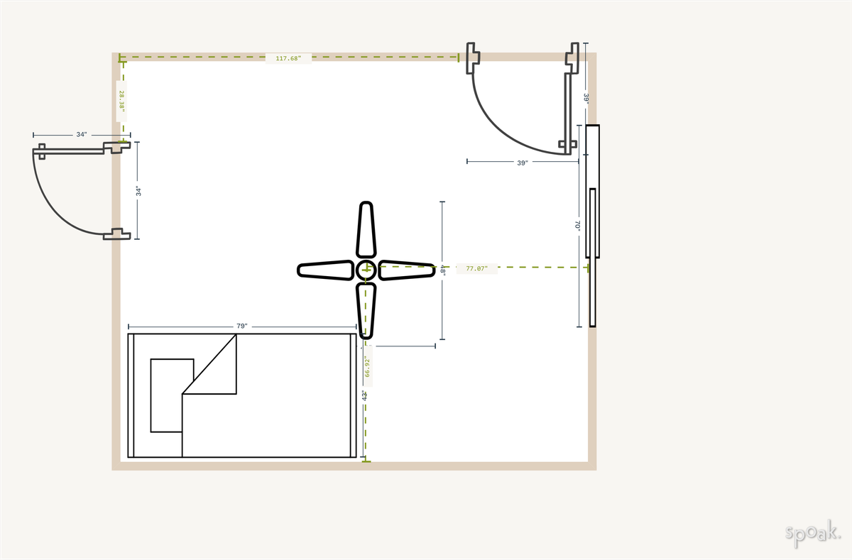 Bedroom Layout designed by JESSICA FORTIER