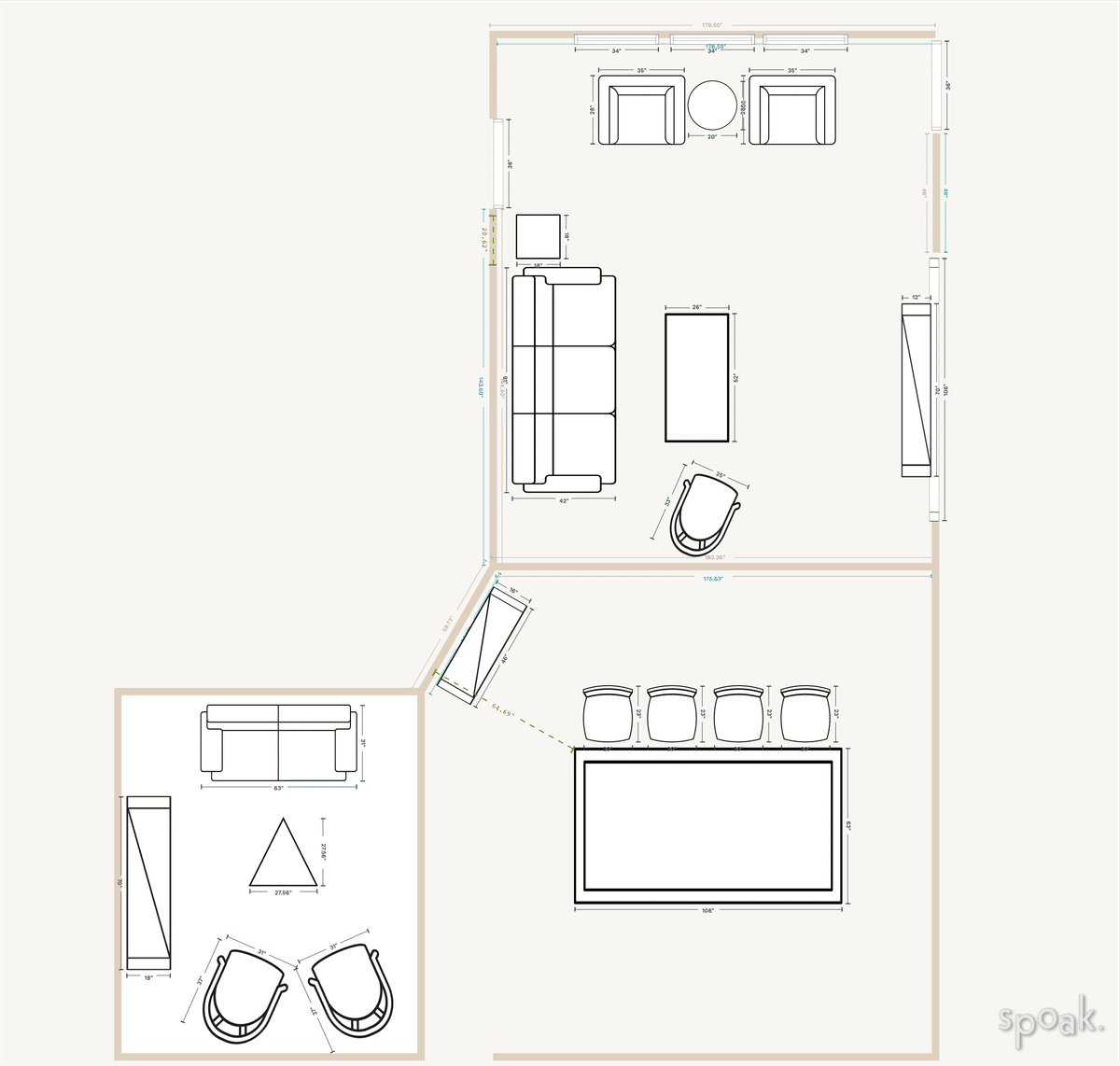 Living room layouts and floor plan ideas.