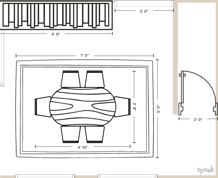 Dining Room Plan designed by Virginia Grubbs