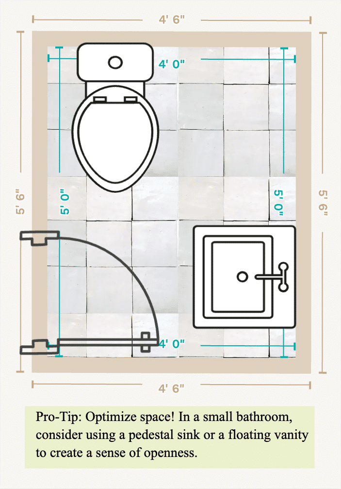 Bathroom Plan designed by Becca Kessel