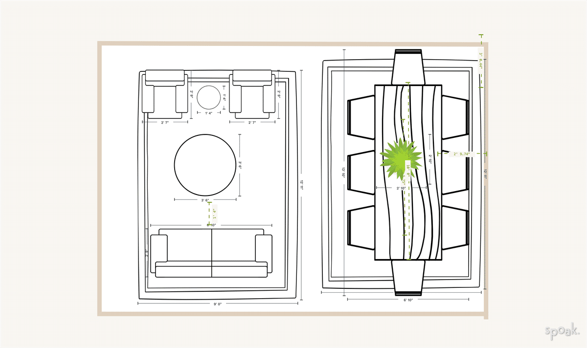 Living Room Floor Plan designed by Danielle Hughes