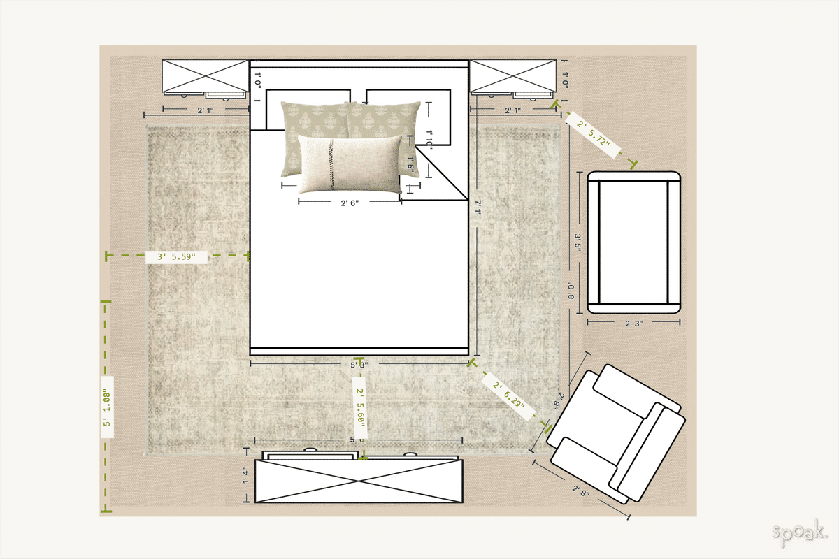 Bedroom Plan designed by Eve O'Brien