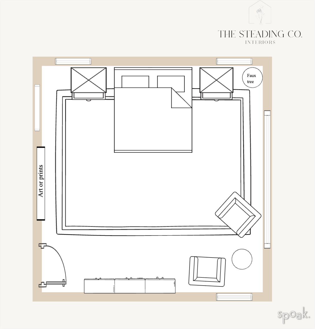 Bedroom Layout designed by Katie Wilson