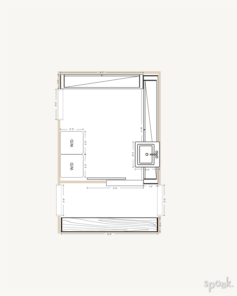 Mudroom Floor Plan designed by Allison Serrao