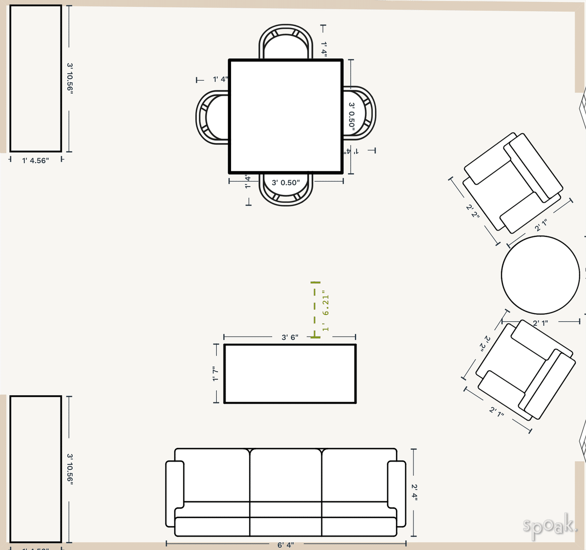 TV Room Plan designed by Alethia Vitale