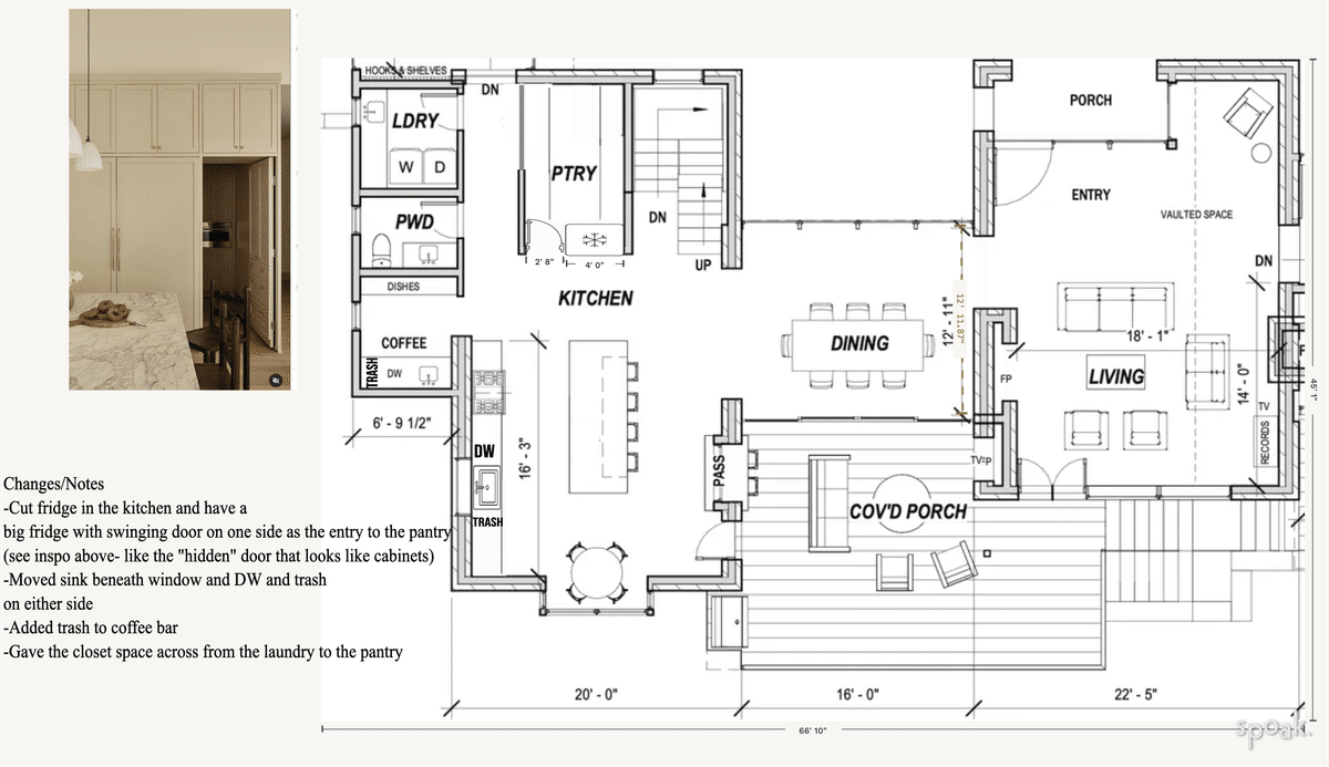 Kitchen Floor Plan designed by Laura Fenstad