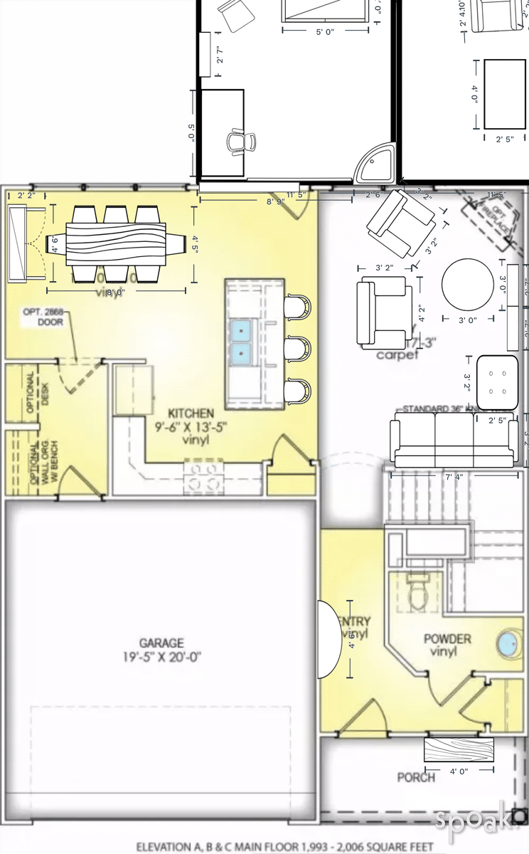 Living + Dining Room Layout designed by Dannie Kiely