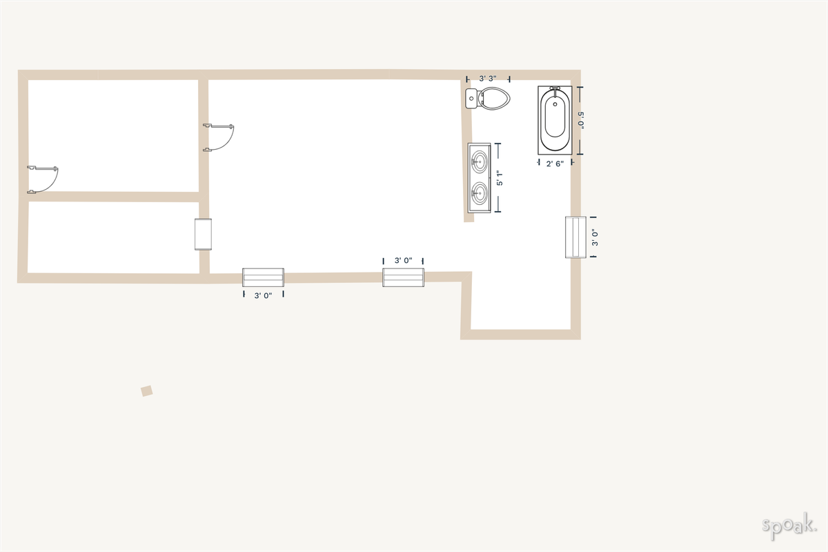 Large Bathroom Plan designed by Cierra Bates