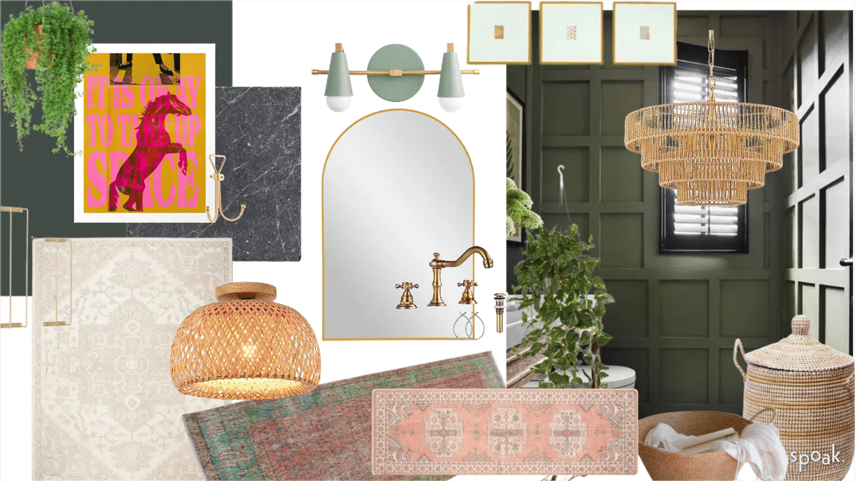 Green Mood Board designed by Mackenzie Fleck