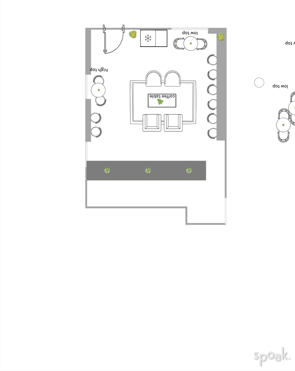 Rectangle Kitchen Floor Plan designed by Jessica Lim