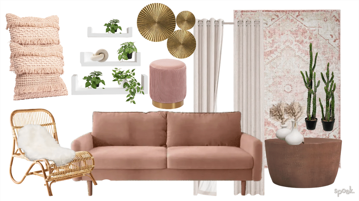 Living Room Collage designed by Nomadic Nooks