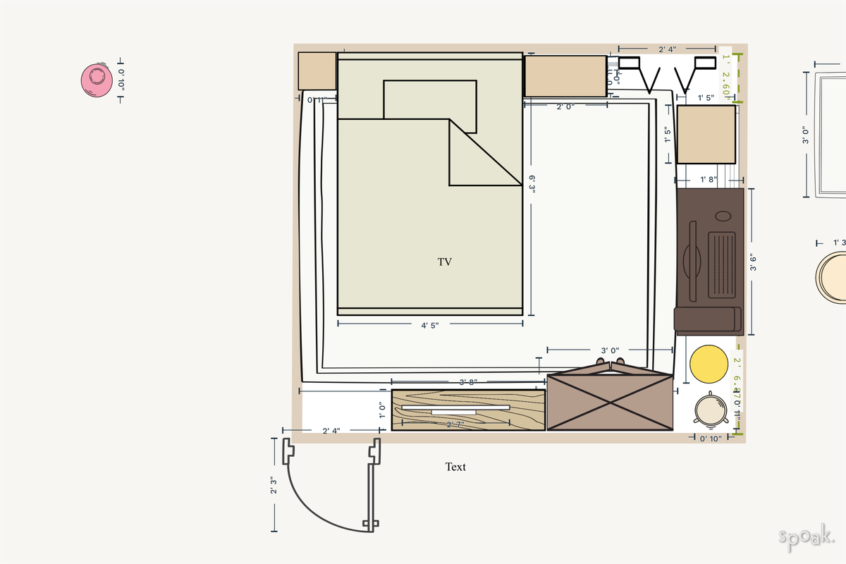 Bedroom Floor Plan designed by allie Tattersall