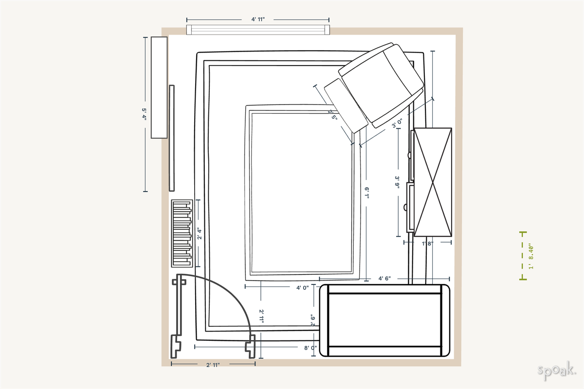 Bedroom Floor Plan designed by Marissa Eleccion