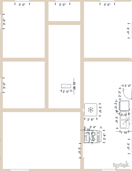 Large Kitchen Floor Plan designed by Claire Griffin