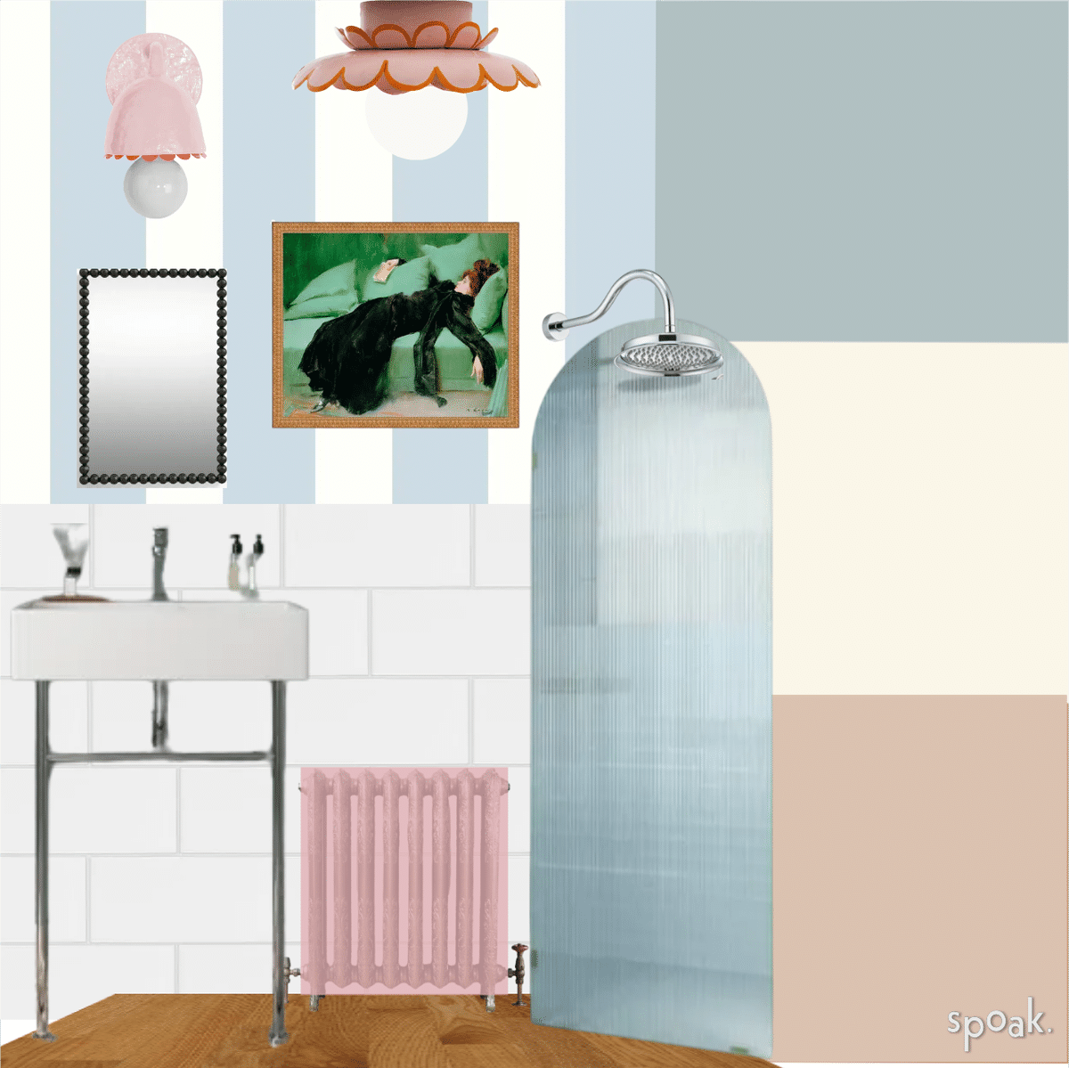 1st floor Bathroom Mood Board designed by karen silveira