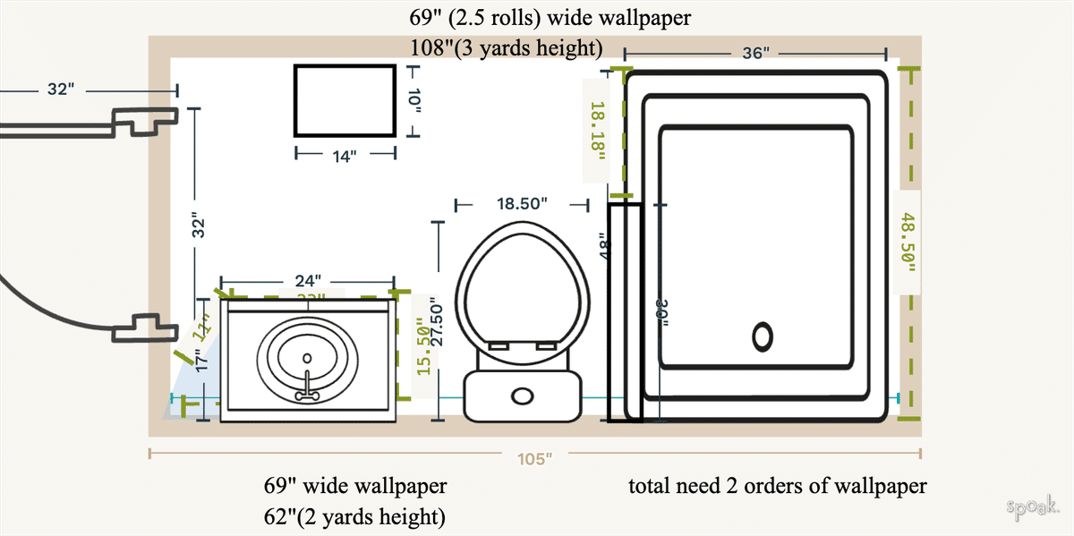 Small Bathroom Layout designed by karen silveira