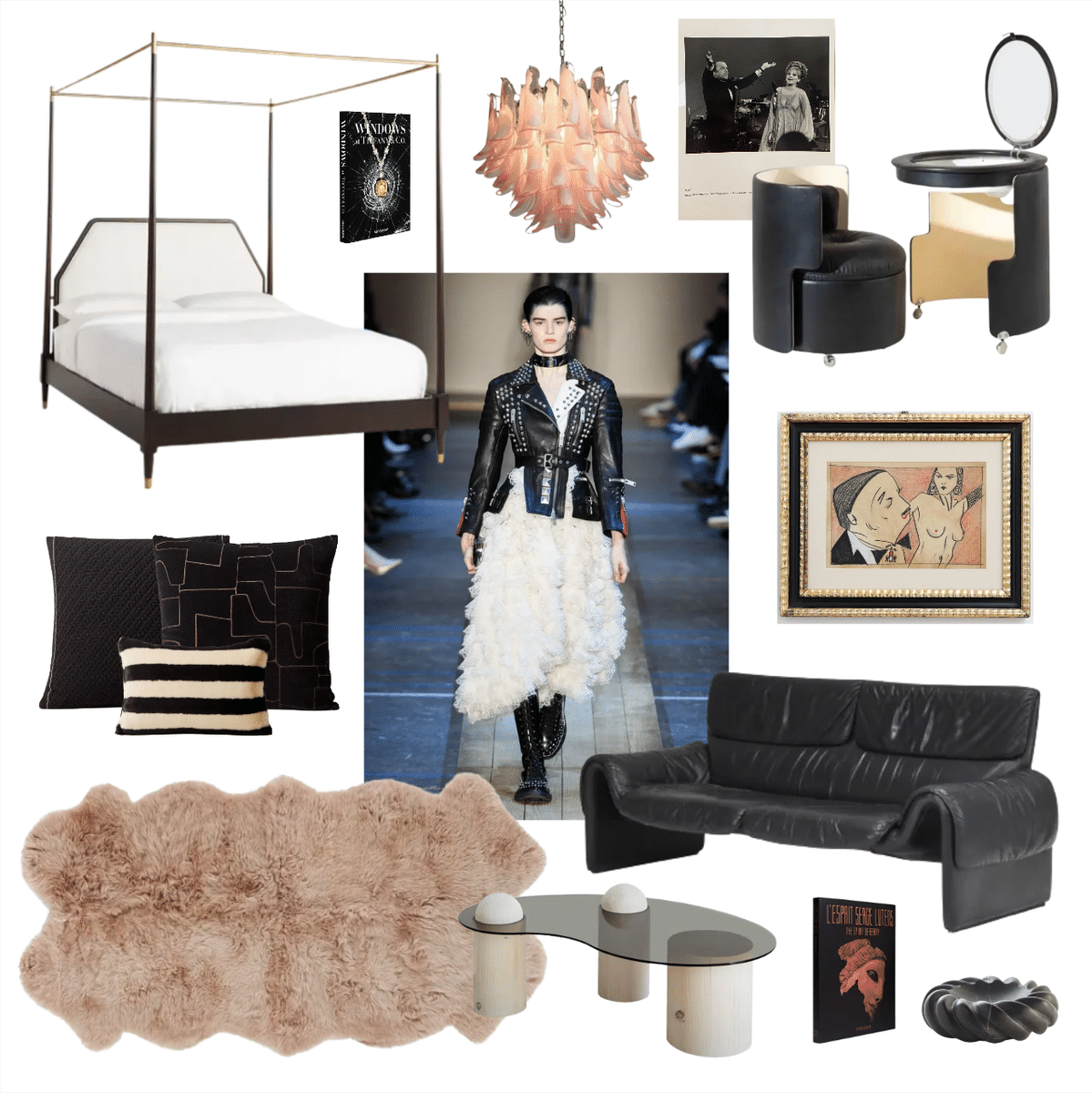 Edgy and Glam Bedroom designed by Eliza Teixeira