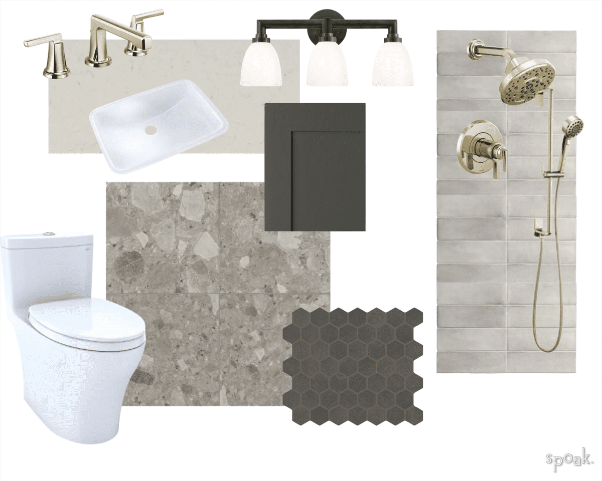 Guest Bathroom Mood Board designed by shannon callaghan