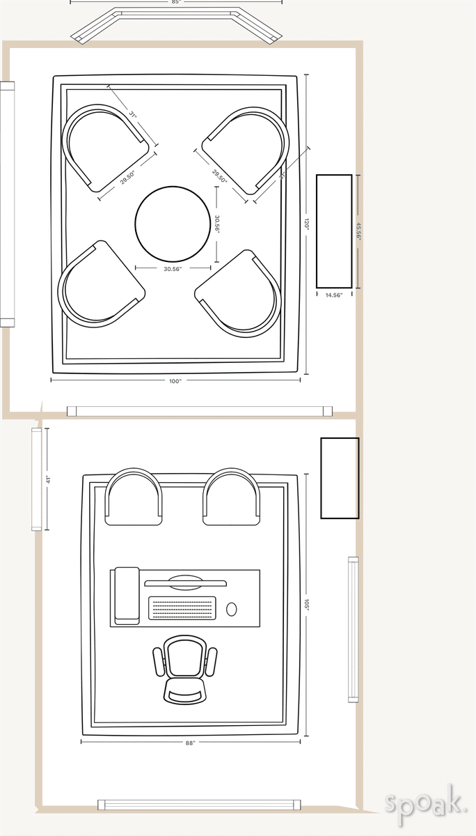 Dining Room Plan designed by Brigid Steiner