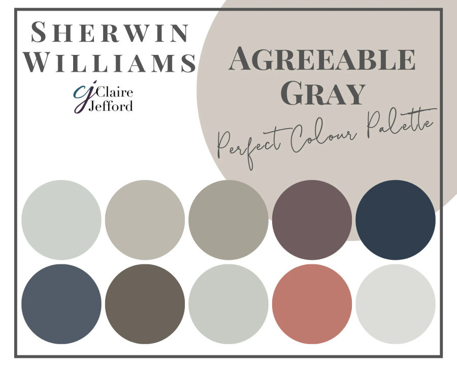 Agreeable Gray Claire Jefford Color Palette designed by Alex Hecht Hecht