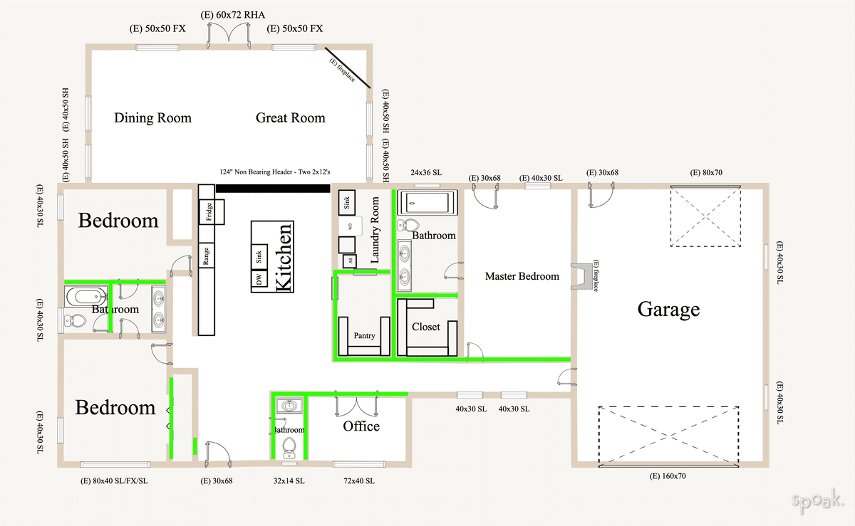 Bathroom Layout designed by Katie Wilson