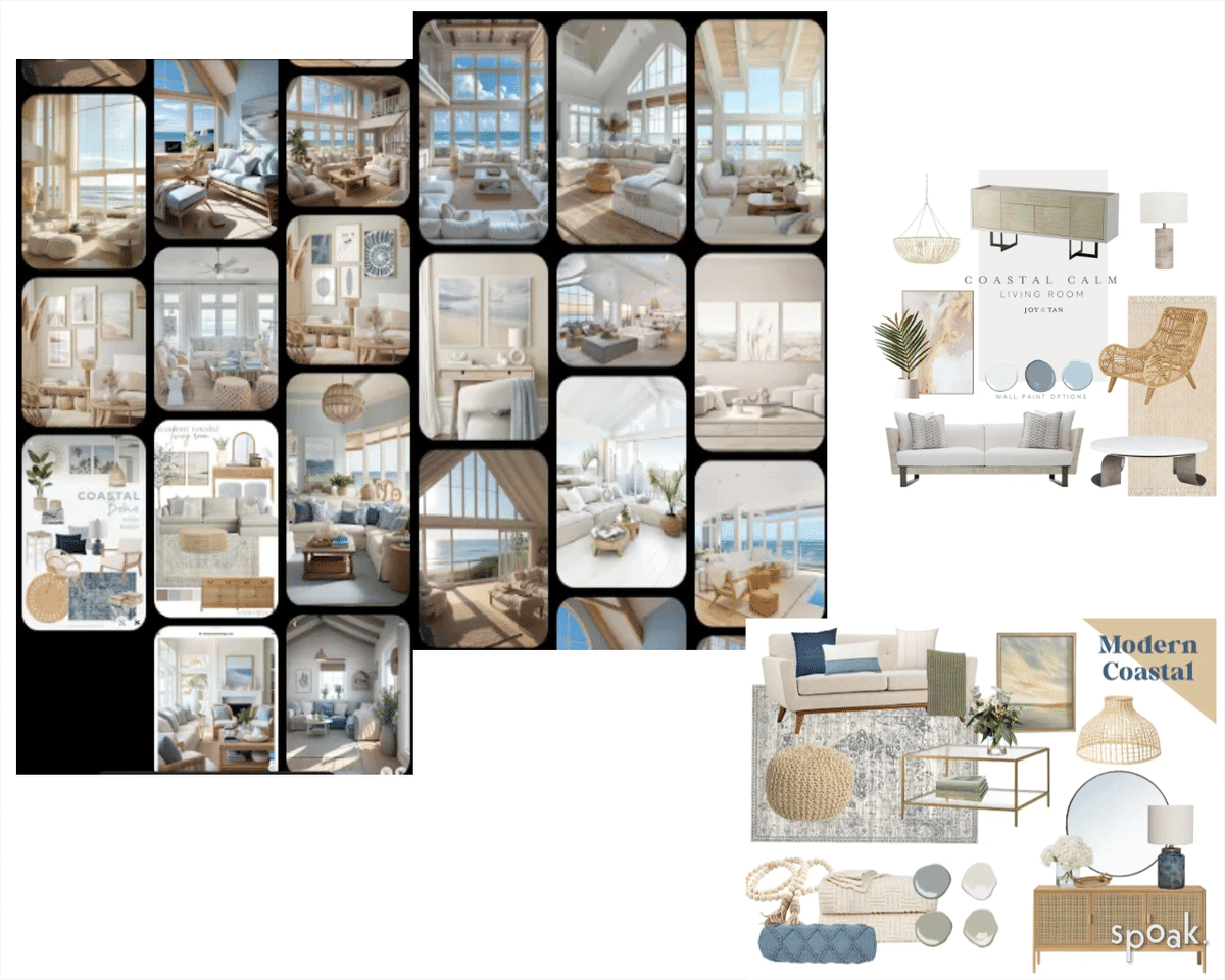 Pinterest Living Room Mood Board designed by Olivia Siemes